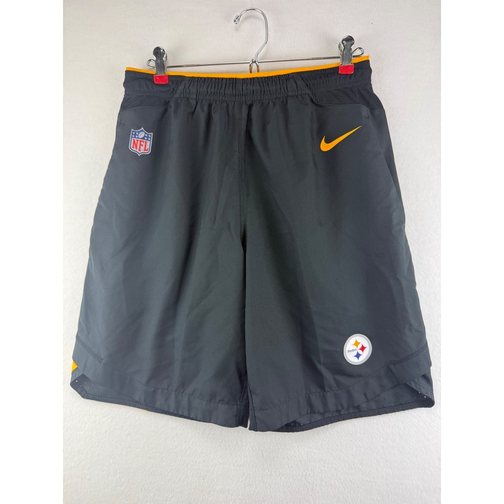 Nike Pittsburgh Steelers NFL Training Shorts Mens Black‎ Dri-FIT Athletic